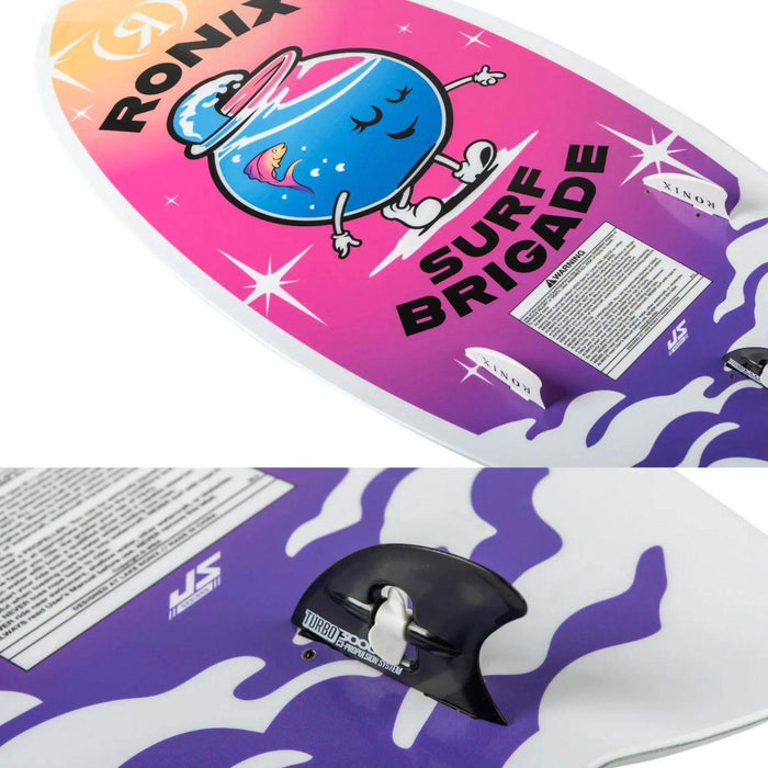 Close-up of the thruster fin setup and the signature propeller button fin on the Girl's Fish Sonic. 
