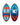 Top and bottom view of the 2026 Ronix Kid's Sonic Skimmer in Blue and Red.