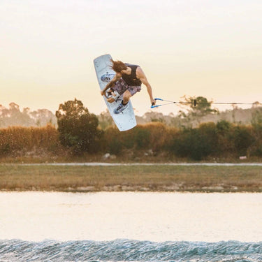 Pro rider Massi Piffaretti performing a huge tweaked-out stalefish grab on his 2026 Ronix RXT pro model.
