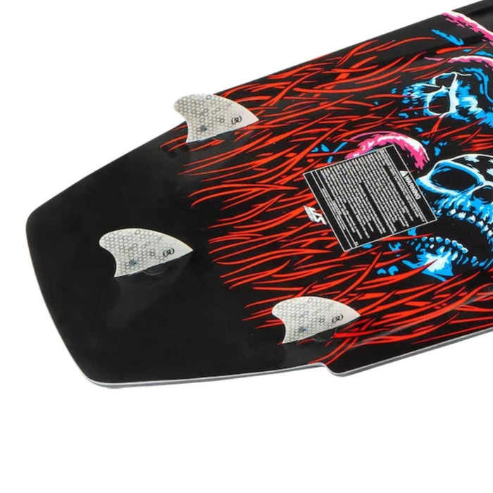 Close-up of the Ronix tool-less Button Fin system in a thruster configuration on the Sea Captain.