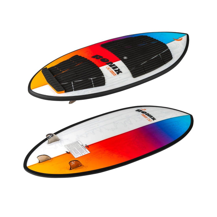 Horizontal view of the 2026 Ronix Standard Core Skimmer showing the thin skim rail and forgiving rocker.
