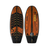 Top and bottom view of the 2027 Ronix Wave King XL Skimmer in Koal Classic wood grain and black.