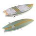 Side profile of the Women's Ronix Koal Classic Fish showing the swallow tail and mellow rocker line.