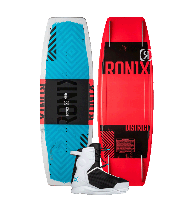 Ronix Kid's District Wakeboard Package w/ Vision Pro Bindings 2024 - Wakesports Unlimited