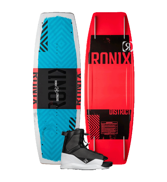 Ronix Kid's District Wakeboard Package w/ District Bindings 2024 - Wakesports Unlimited