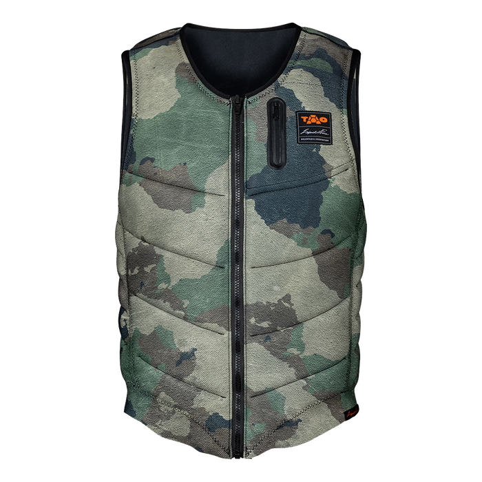 2024 Liquid Force Squad Tao Heritage Impact Life Vest Camo - Wakesports Unlimited | Front View
