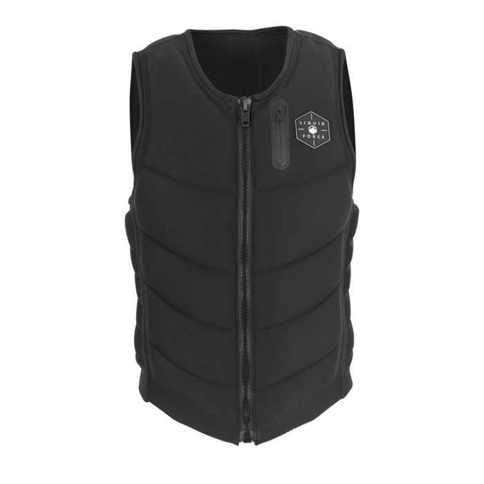 2024 Liquid Force Squad Impact Life Vest Black - Wakesports Unlimited | Front View